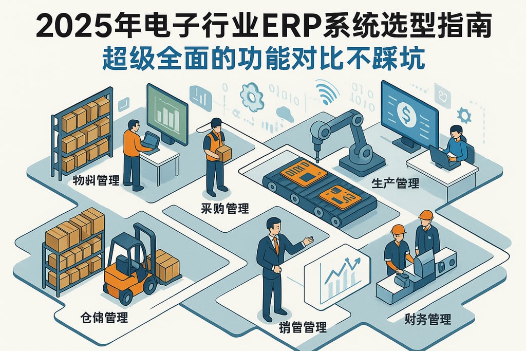 2025年电子行业ERP系统选型指南，超级全面的功能对比不踩坑