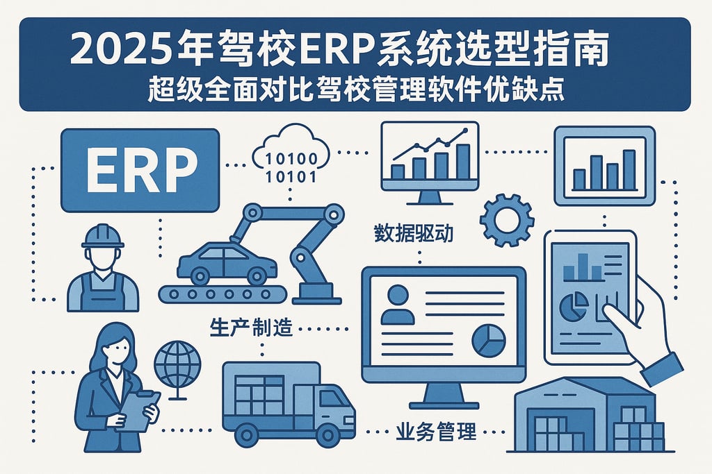 2025年驾校erp系统选型指南，超级全面对比驾校管理软件优缺点