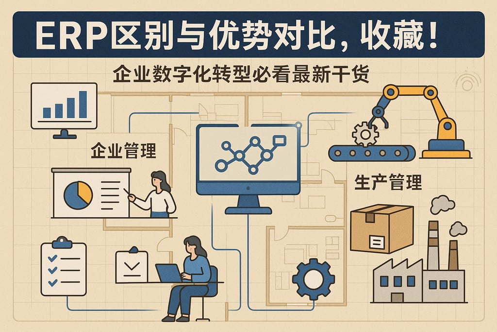 ERP区别与优势对比，收藏！企业数字化转型必看最新干货