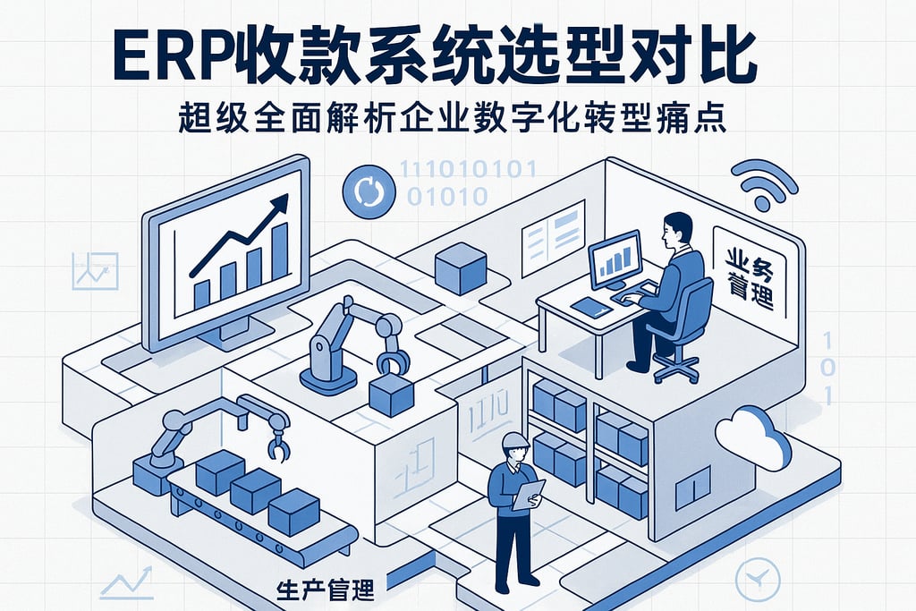 ERP收款系统选型对比，超级全面解析企业数字化转型痛点