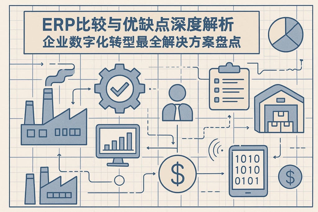 ERP比较与优缺点深度解析，企业数字化转型最全解决方案盘点