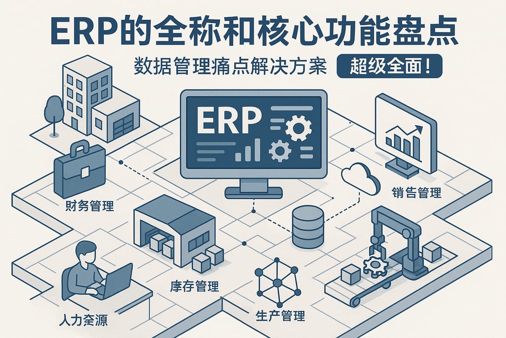 ERP的全称和核心功能盘点，超级全面！数据管理痛点解决方案