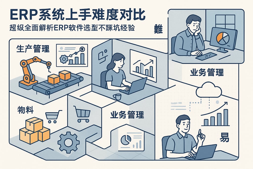 ERP系统上手难度对比，超级全面解析ERP软件选型不踩坑经验
