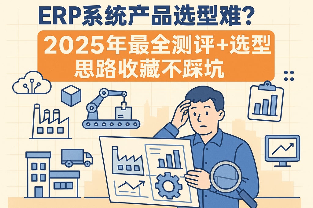 ERP系统产品选型难？2025年最全测评+选型思路收藏不踩坑