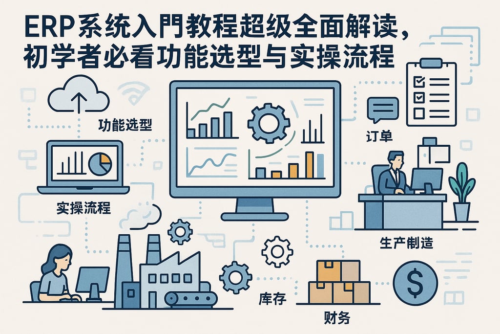 ERP系统入门教程超级全面解读，初学者必看功能选型与实操流程