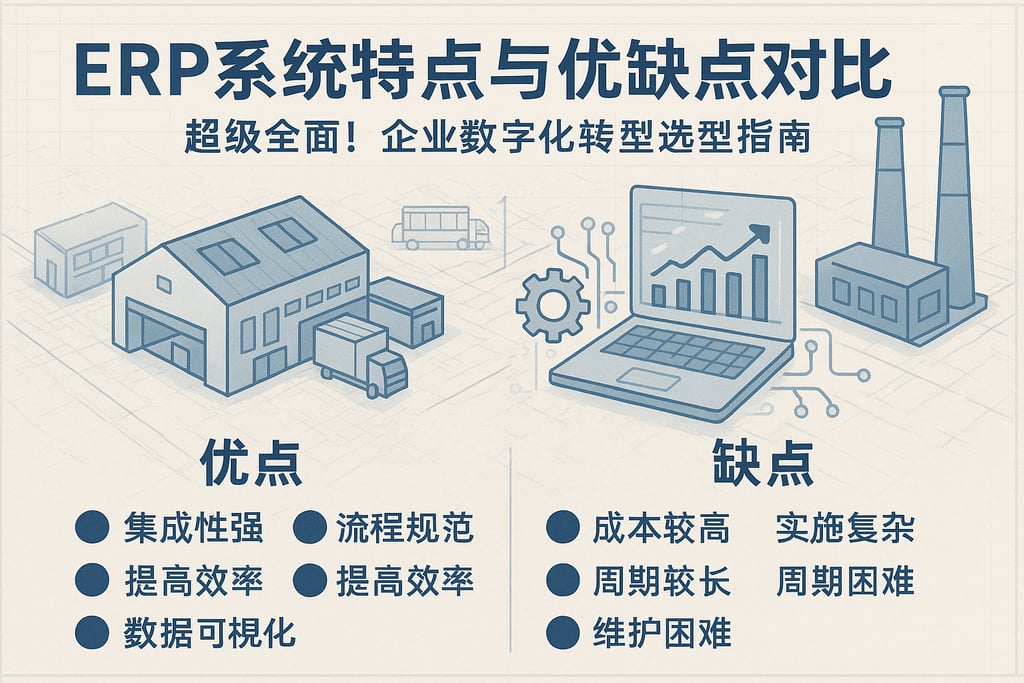 ERP系统特点与优缺点对比，超级全面！企业数字化转型选型指南