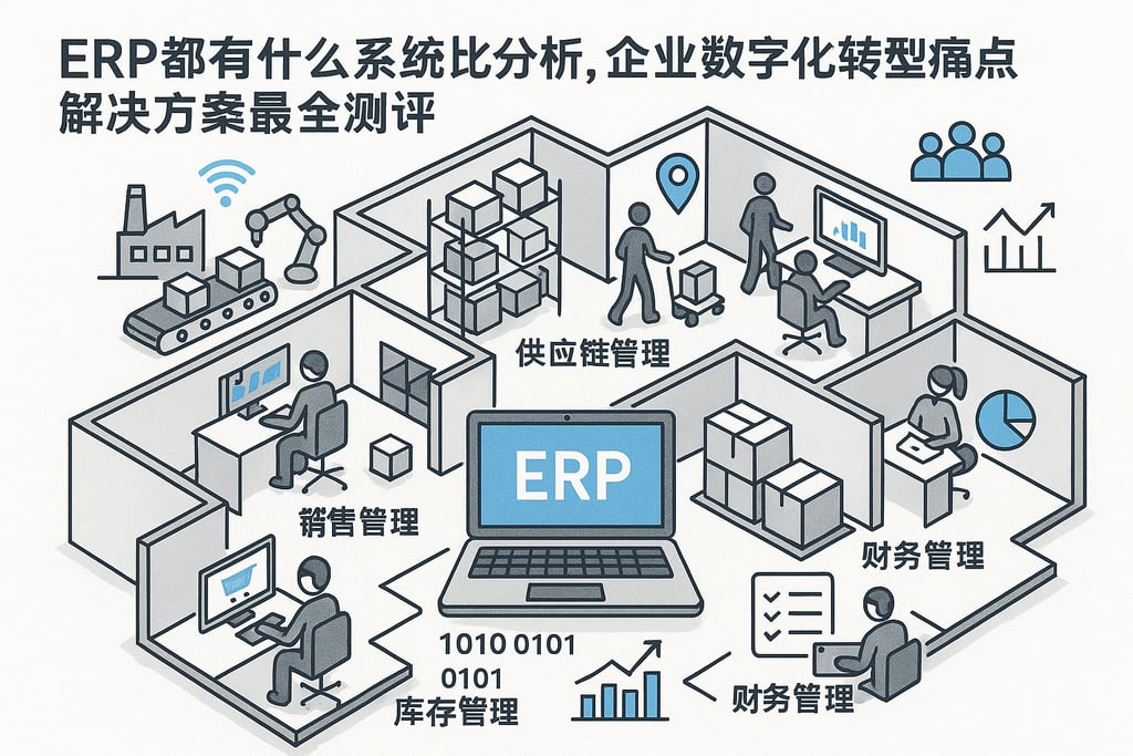 ERP都有什么系统对比分析，企业数字化转型痛点解决方案最全测评
