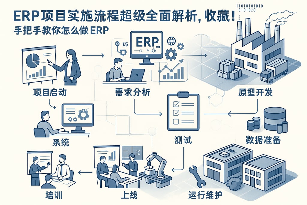 ERP项目实施流程超级全面解析，收藏！手把手教你怎么做ERP