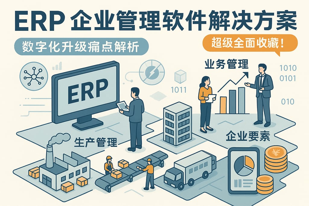erp企业管理软件解决方案，超级全面收藏！数字化升级痛点解析
