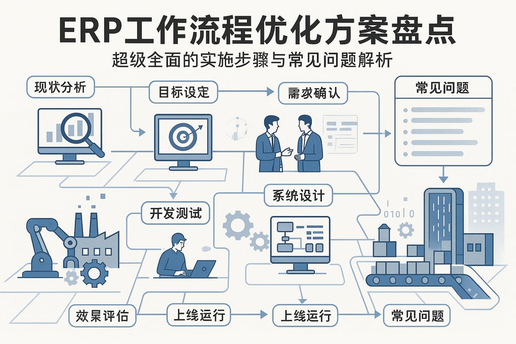 erp工作流程优化方案盘点，超级全面的实施步骤与常见问题解析