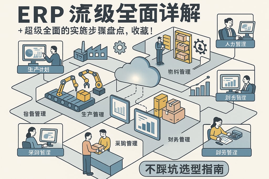erp流程详解+超级全面的实施步骤盘点，收藏！不踩坑选型指南