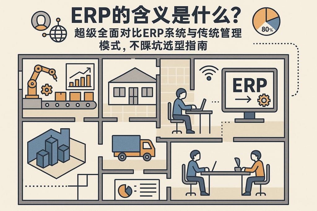 erp的含义是什么？超级全面对比ERP系统与传统管理模式，不踩坑选型指南