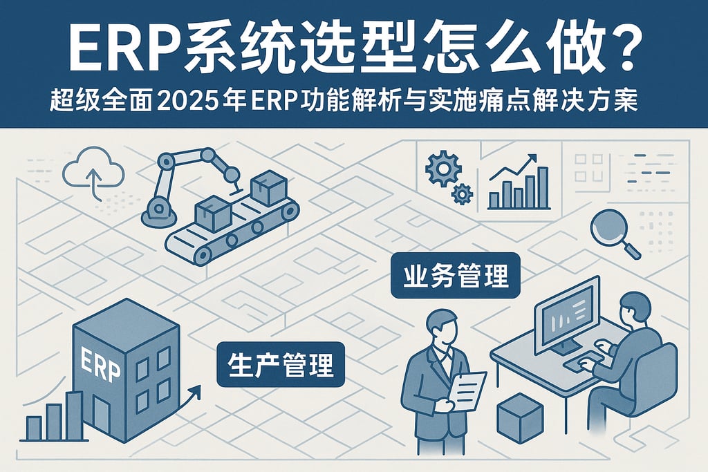 erp系统选型怎么做？超级全面2025年ERP功能解析与实施痛点解决方案
