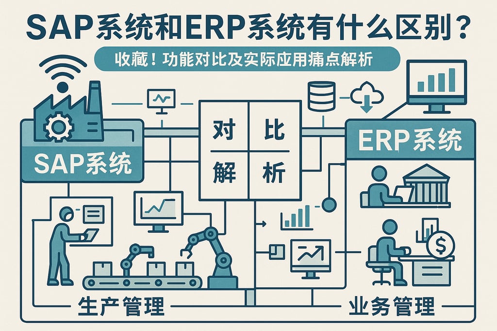 sap系统和erp系统有什么区别？收藏！功能对比及实际应用痛点解析