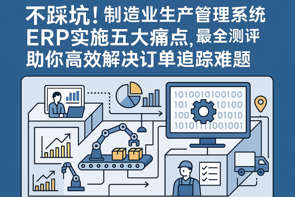 不踩坑！制造业生产管理系统ERP实施五大痛点，最全测评助你高效解决订单追踪难题