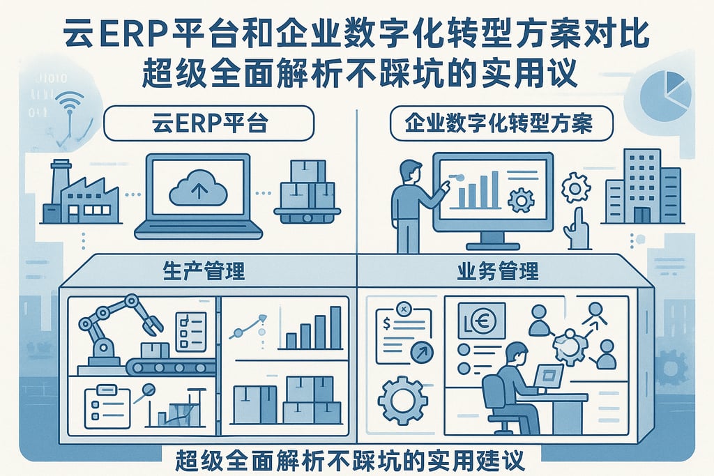 云ERP平台和企业数字化转型方案对比，超级全面解析不踩坑的实用建议