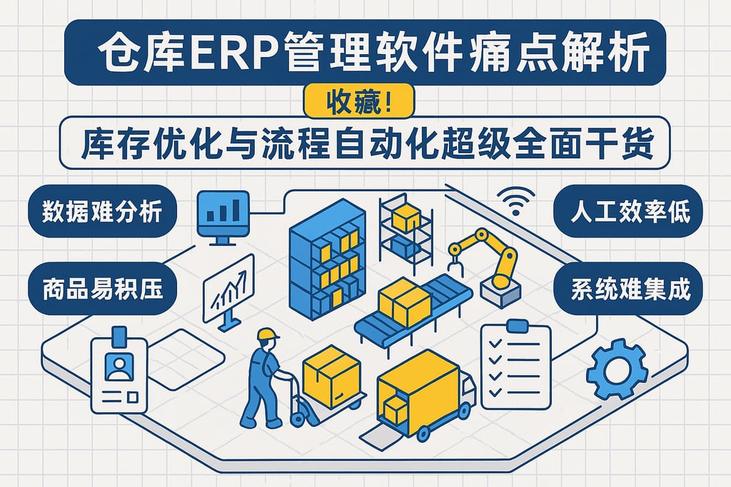 仓库erp管理软件痛点解析，收藏！库存优化与流程自动化超级全面干货