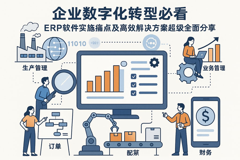 企业数字化转型必看，ERP软件实施痛点及高效解决方案超级全面分享