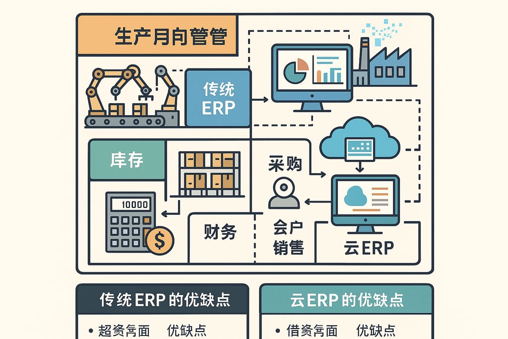 传统ERP与云ERP对比分析：超级全面优缺点盘点，2025年企业选择不再纠结