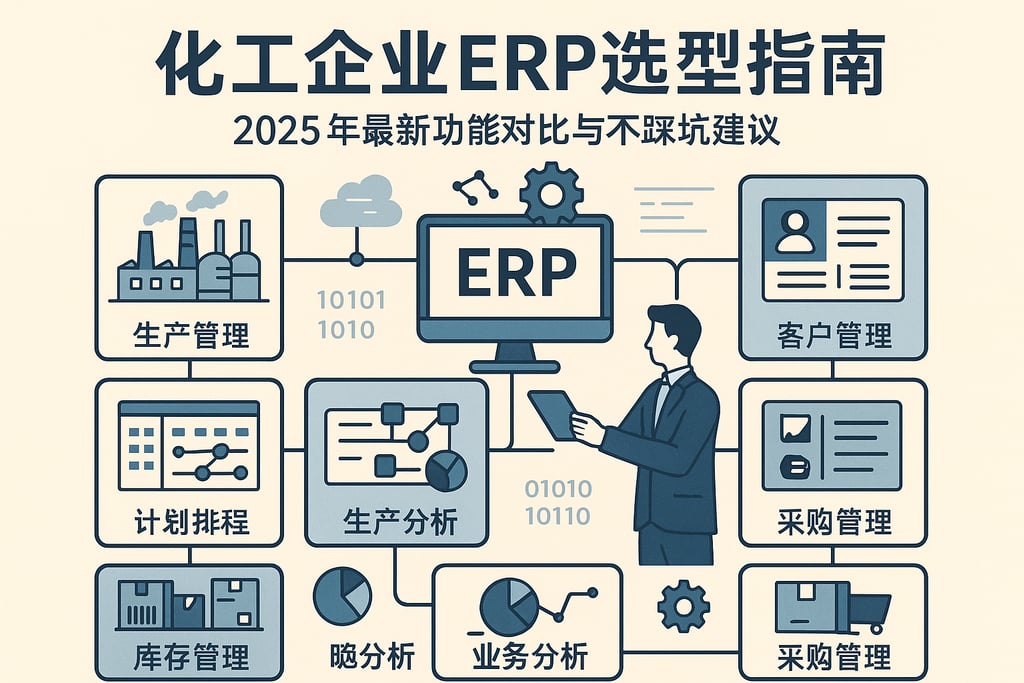 化工企业erp选型指南，2025年最新功能对比与不踩坑建议
