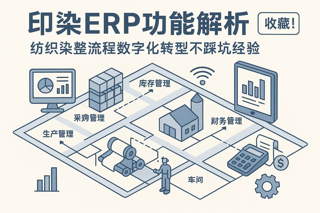 印染erp功能解析，收藏！纺织染整流程数字化转型不踩坑经验