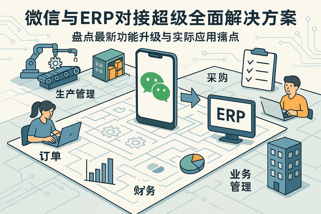 微信与ERP对接超级全面解决方案，盘点最新功能升级与实际应用痛点