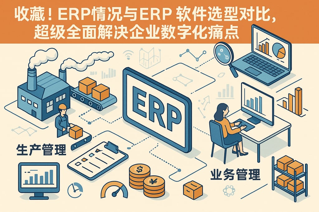 收藏！ERP情况与ERP软件选型对比，超级全面解决企业数字化痛点