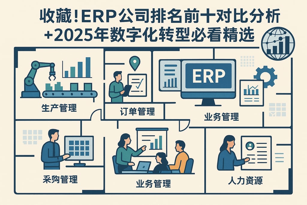 收藏！erp公司排名前十对比分析+2025年数字化转型必看精选