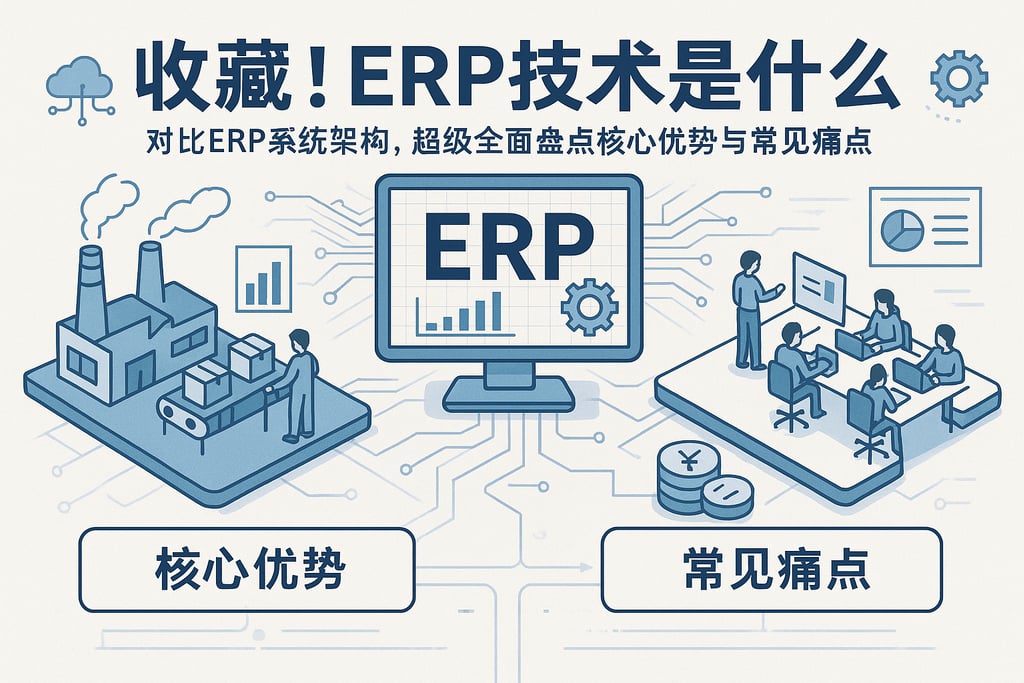 收藏！erp技术是什么对比erp系统架构，超级全面盘点核心优势与常见痛点