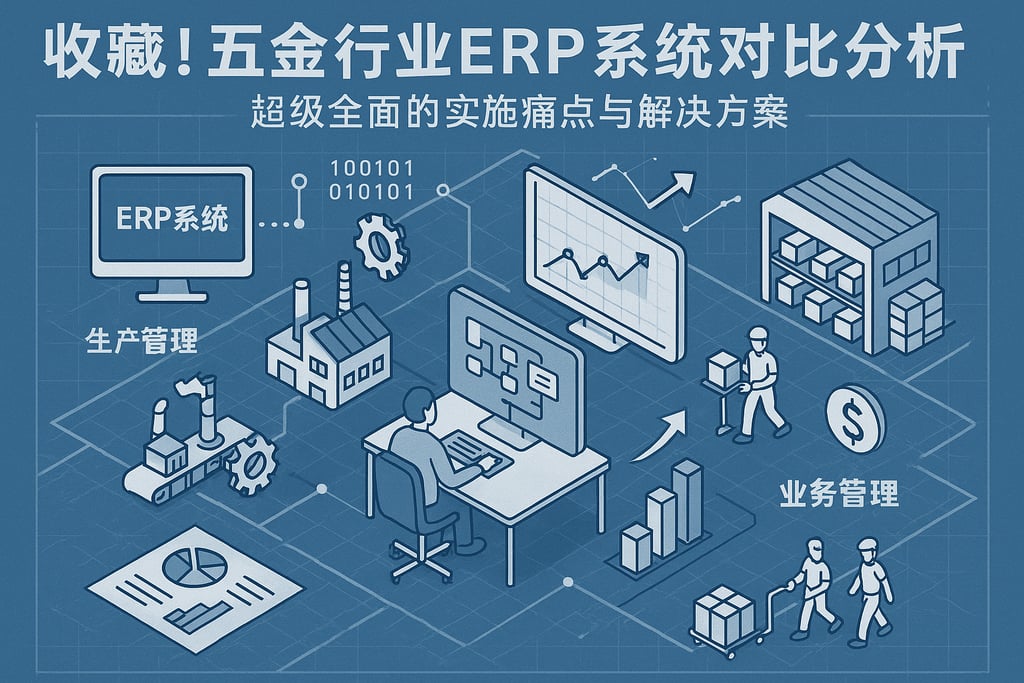 收藏！五金行业ERP系统对比分析，超级全面的实施痛点与解决方案