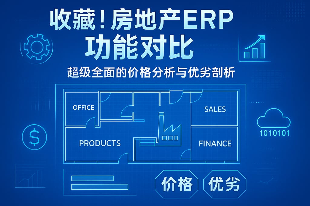 收藏！房地产ERP功能对比，超级全面的价格分析与优劣剖析
