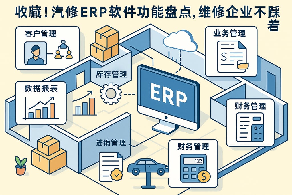 收藏！汽修erp软件功能盘点，维修企业不踩坑必看