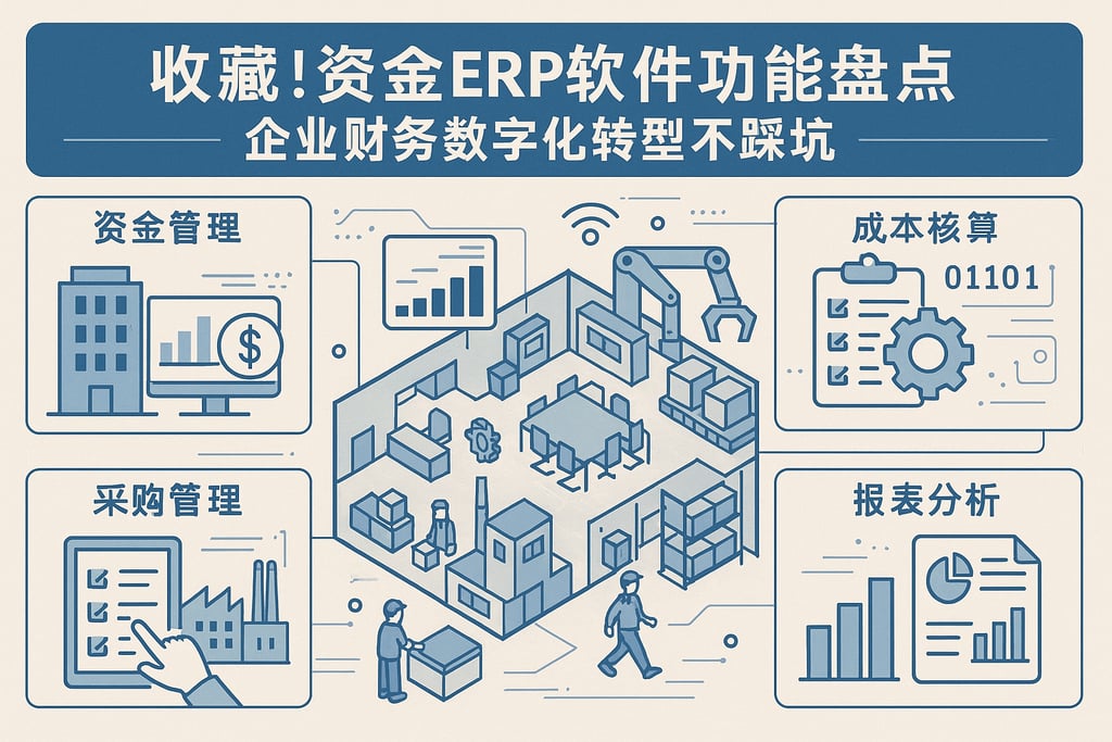 收藏！资金erp软件功能盘点，企业财务数字化转型不踩坑