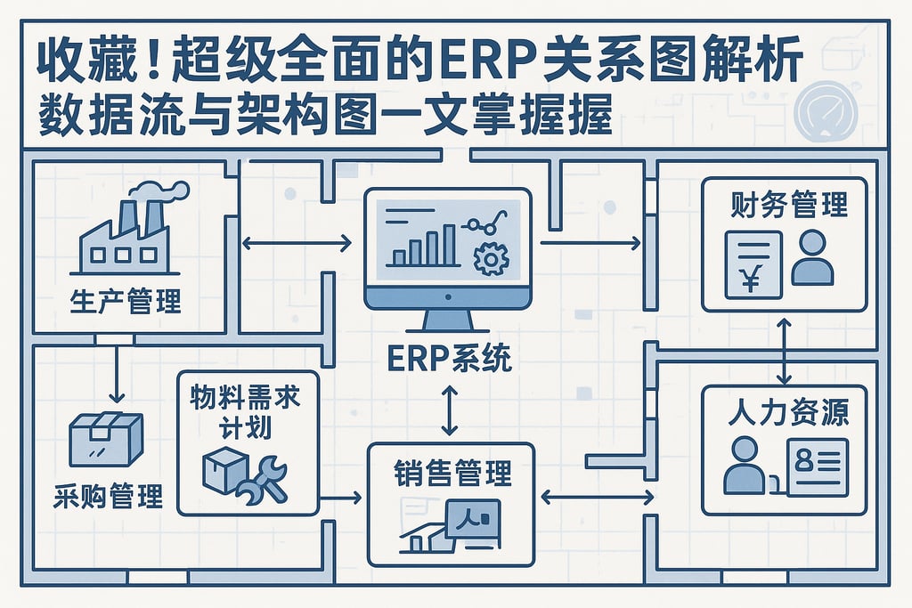 收藏！超级全面的ERP关系图解析，数据流与架构图一文掌握