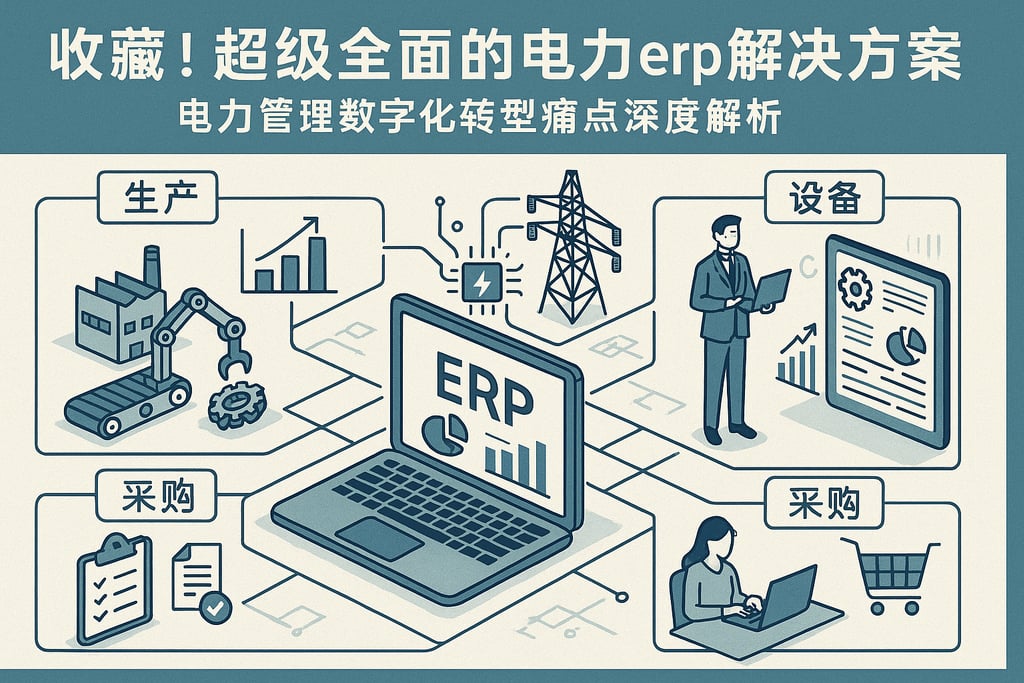 收藏！超级全面的电力erp解决方案，电力管理数字化转型痛点深度解析