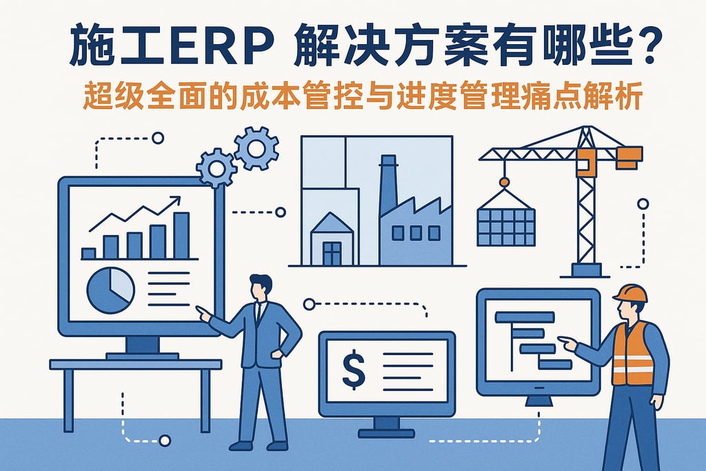 施工erp解决方案有哪些？超级全面的成本管控与进度管理痛点解析