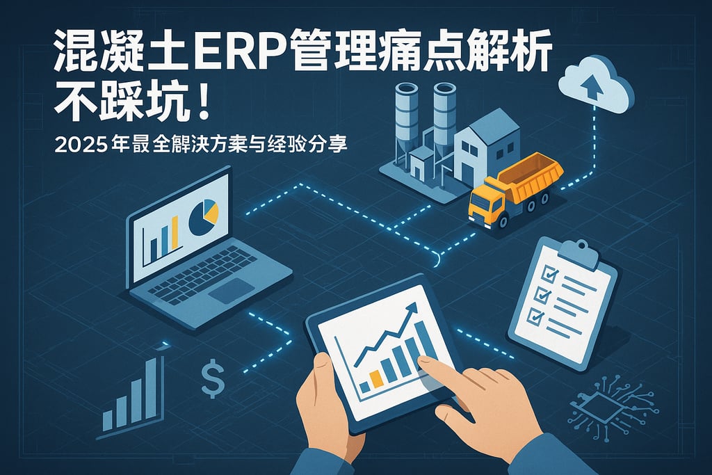 混凝土erp管理痛点解析，不踩坑！2025年最全解决方案与经验分享