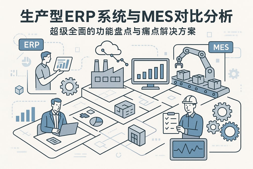 生产型ERP系统与MES对比分析，超级全面的功能盘点与痛点解决方案