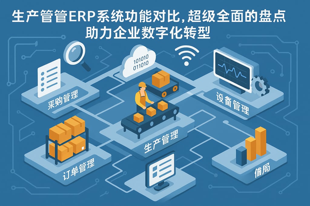 生产管理erp系统功能对比，超级全面的盘点助力企业数字化转型