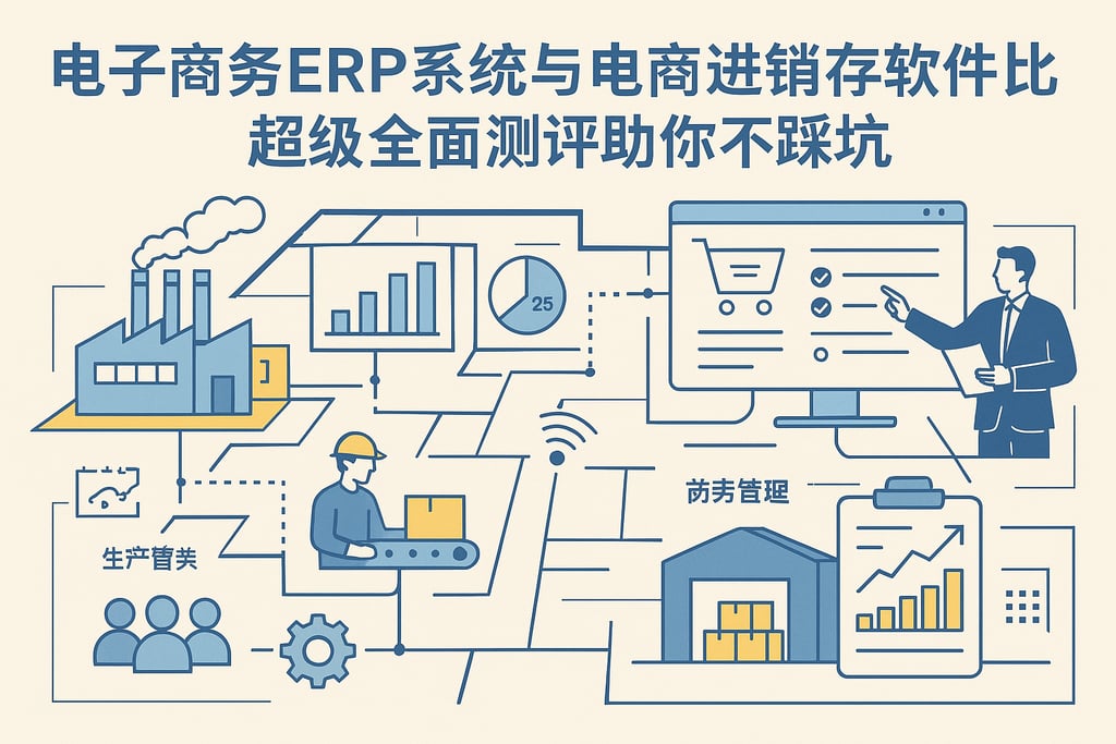 电子商务ERP系统与电商进销存软件对比，超级全面测评助你不踩坑