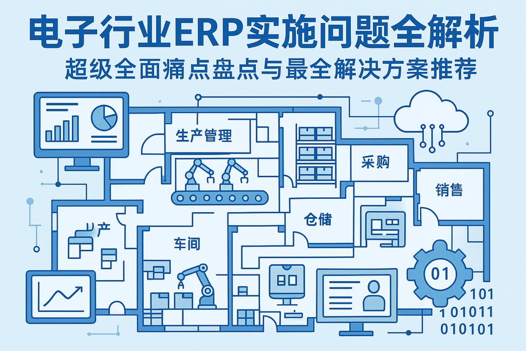 电子行业ERP实施问题全解析，超级全面痛点盘点与最全解决方案推荐