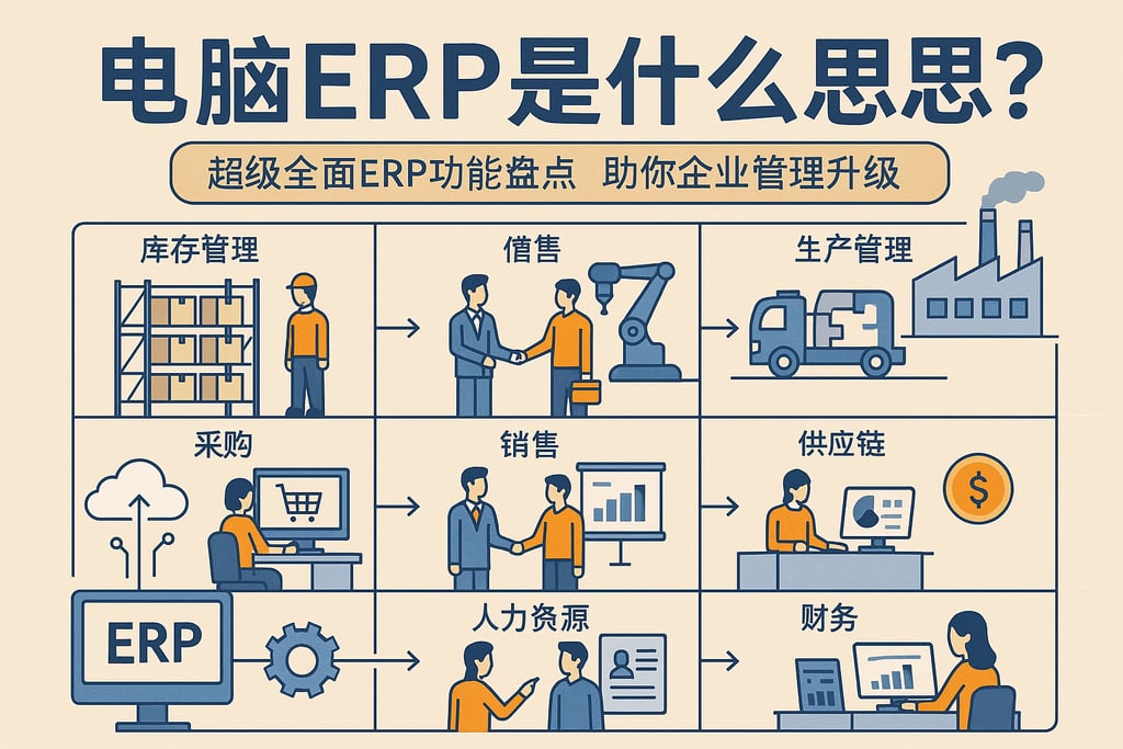 电脑erp是什么意思啊？超级全面ERP功能盘点，助你企业管理升级