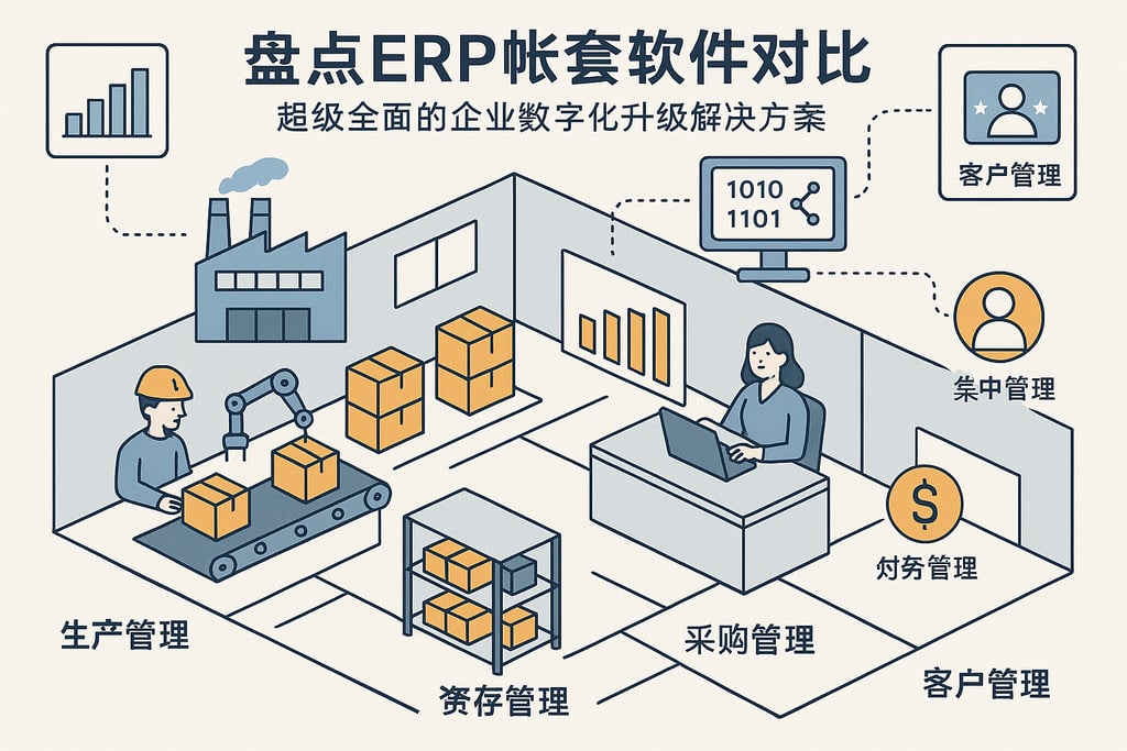 盘点erp帐套软件对比，超级全面的企业数字化升级解决方案
