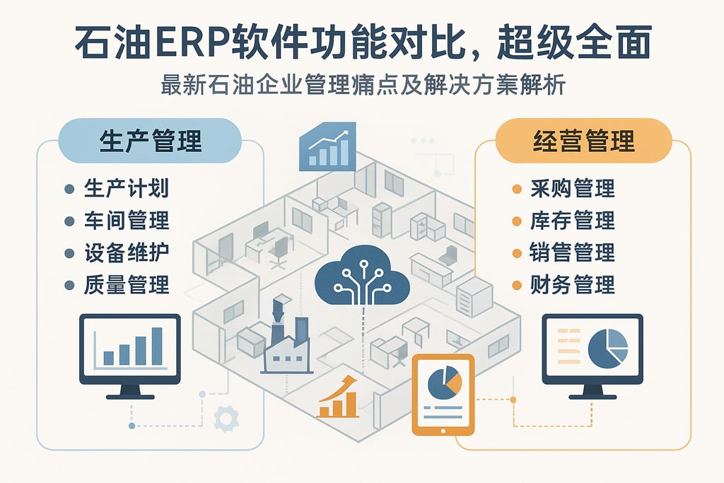 石油ERP软件功能对比，超级全面：最新石油企业管理痛点及解决方案解析