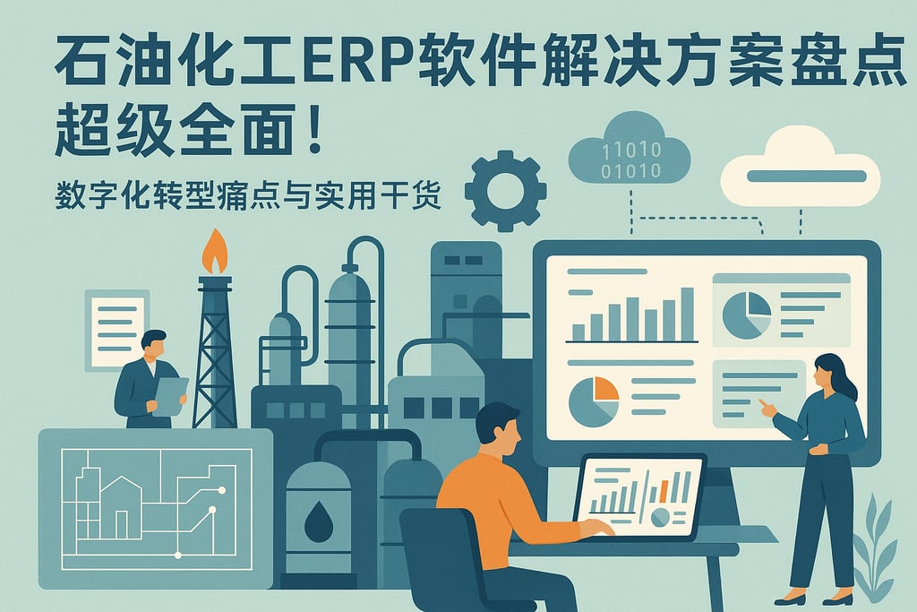 石油化工erp软件解决方案盘点，超级全面！数字化转型痛点与实用干货