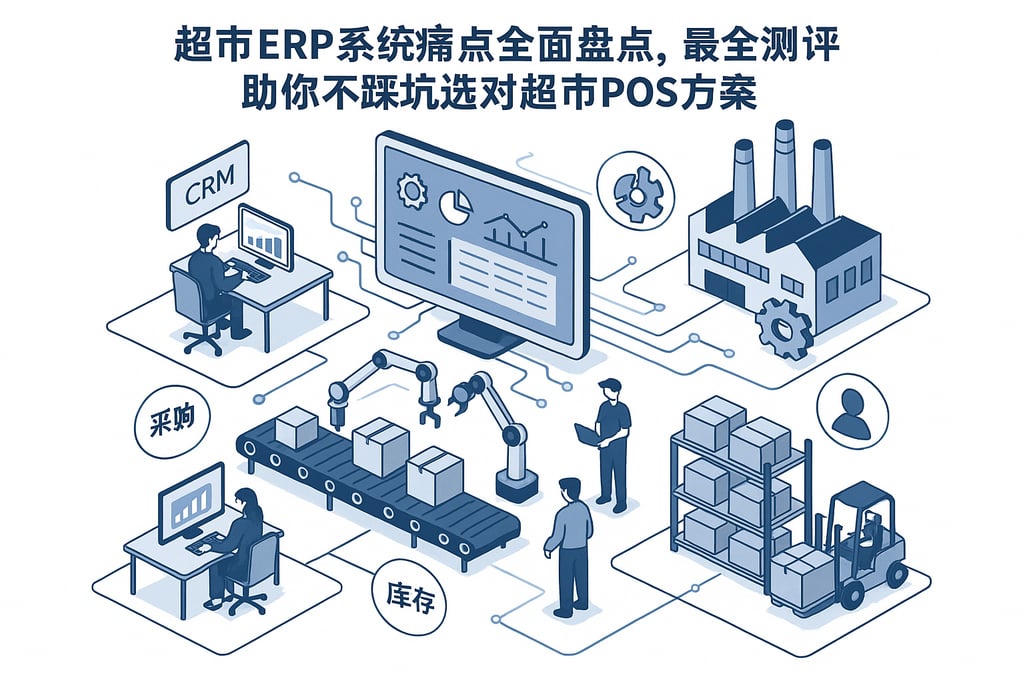 超市ERP系统痛点全面盘点，最全测评助你不踩坑选对超市POS方案