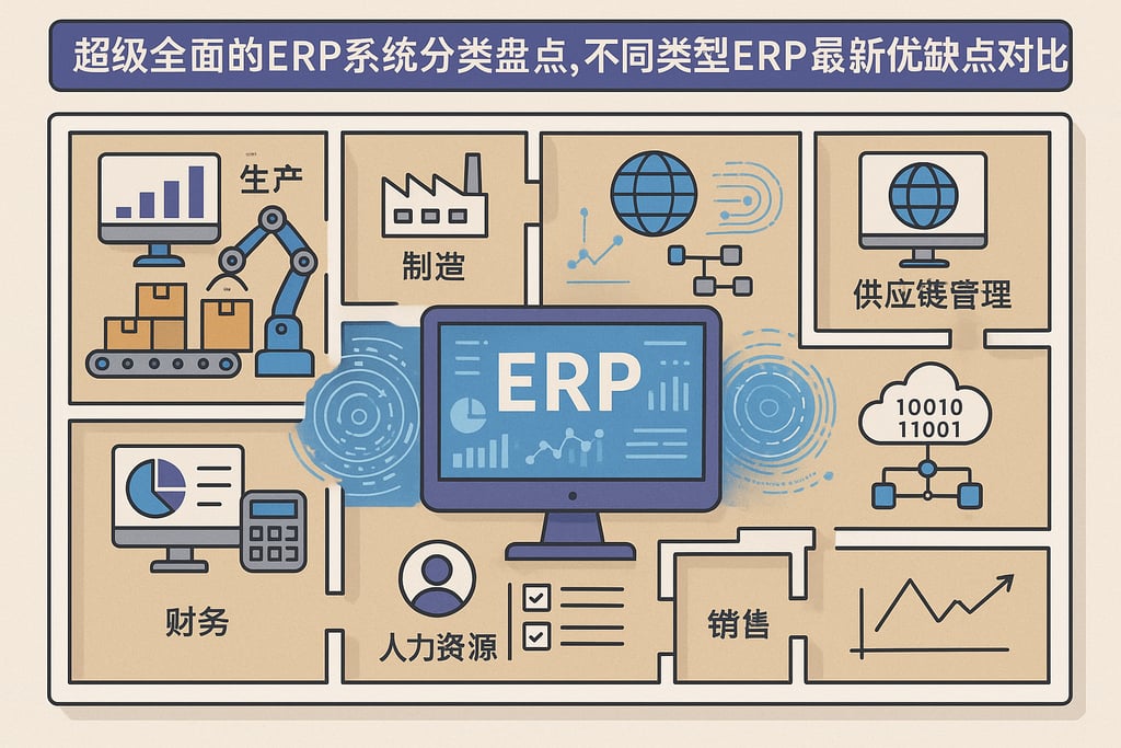 超级全面的ERP系统分类盘点，不同类型ERP最新优缺点对比