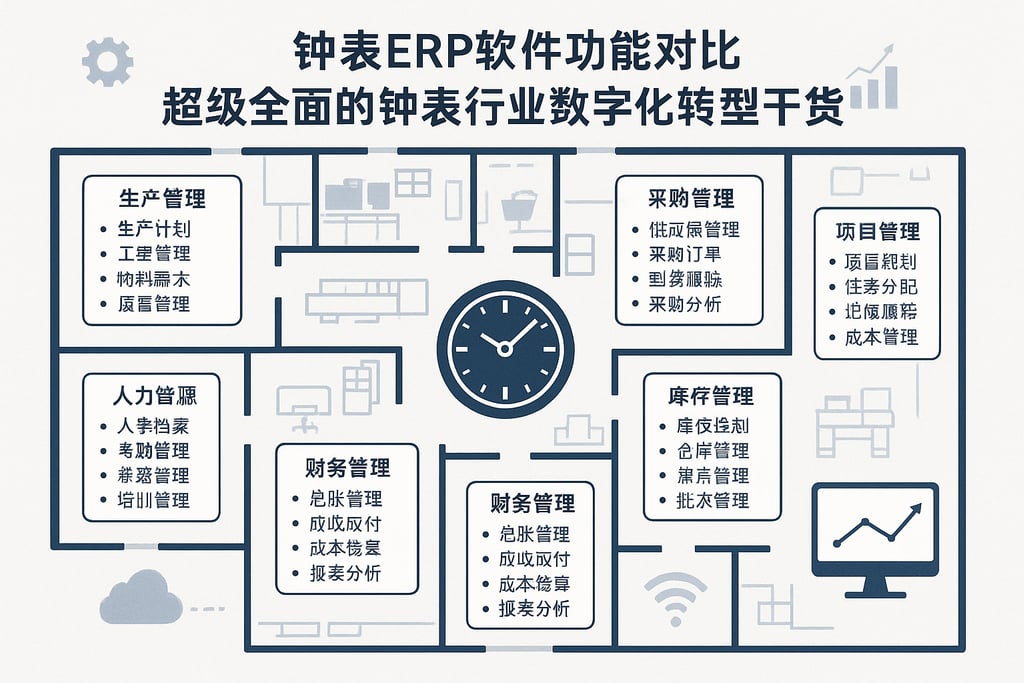 钟表ERP软件功能对比，超级全面的钟表行业数字化转型干货解析