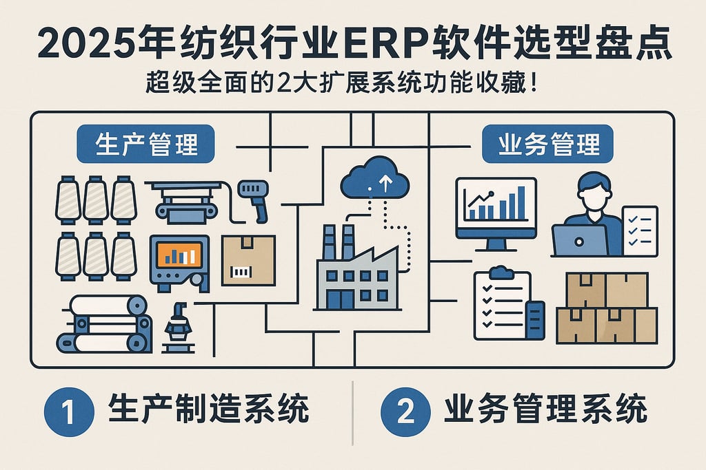 2025年纺织行业erp软件选型盘点，超级全面的2大扩展系统功能收藏！