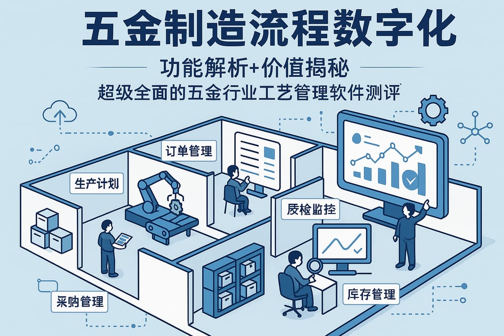 五金制造流程数字化，功能解析+价值揭秘，超级全面的五金行业工艺管理软件测评